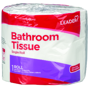 Leader Bathroom Tissue 2 Ply (48 Rolls)