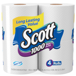 Scott Bath Tissue White Roll (4PK)